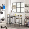 SoBuy OGT03-N Bistrotafel | Bistro Meubelen | Bartafel | 2 Krukken | 3- Delige set | Tuin
