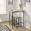 SoBuy OGT10-HG Bistrotafel 3-delige Tafel met 2 stoelen Bartafelset Eettafel Grijze Zitgroep