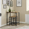 SoBuy OGT10-PF Bistrotafel 3-delige Tafel met 2 stoelen Bartafelset Eettafel