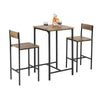 SoBuy OGT27-N 3-delig Bartafel met Stoelen Barset Bistrotafel met 4 Barkrukken Zitgroep