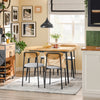 SoBuy OGT52-N Eettafelset 5-delig met Comfortabele Stoelen, Eettafel met 4 Stoelen, Compacte Keukentafel voor Kleine Ruimtes, Ideaal voor Eetkamer, Keuken, Woonkamer