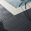 Sobuy SDA14-HG Set van 15 terrastegels voor buiten, vloerbedekking, kliksysteem voor balkon en terras, antislip, waterdicht, grijs, 30,5 x 30,5 x 2 cm