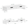 Pre-order SoBuy BBF04-W Design Monitorverhoging voor 2 monitoren Monitorstandaard Schermstandaard Notebookstandaard