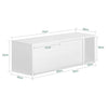 SoBuy FHK18-W Wandkast - Stijlvolle Muur Plank met 2 Deuren - Voor Woonkamer, Keuken, Badkamer, en Hal - 75x20x23 cm