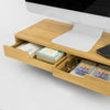 SoBuy BBF06-N Design Monitorverhoger Monitorstandaard Computerstandaard Bureau-organizer met 2 Laden - Bamboe