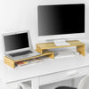 SoBuy BBF07-N Design Monitorverhoging voor 2 monitoren monitorstandaard beeldschermstandaard notebookstandaard bureauopzetstuk
