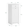 SoBuy BZR21-W Badkamerkast Opbergkist met Wasmand Laundry Hamper - Wit