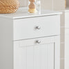SoBuy BZR21-W Badkamerkast Opbergkist met Wasmand Laundry Hamper - Wit