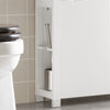 SoBuy BZR83-W Lage kast, Badkamer Kast, Toiletrolhouder, Toiletkast, Smalle Opbergkast, Staande Badkamerkast
