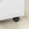 SoBuy FBT106-W Ondersteuning Imprimante Roulant Bureau Mobile Caisson Meuble de Rangement Bureau avec tiroir et porte