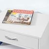 SoBuy FBT106-W Ondersteuning Imprimante Roulant Bureau Mobile Caisson Meuble de Rangement Bureau avec tiroir et porte