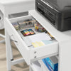 SoBuy FBT106-W Ondersteuning Imprimante Roulant Bureau Mobile Caisson Meuble de Rangement Bureau avec tiroir et porte