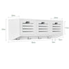 Pre-order SoBuy FHK19-W Kapstok Wandplank Hal Kapstokhaken Hangplank Garderobe met 3 Manden en 4 Haken