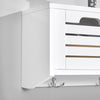 Pre-order SoBuy FHK19-W Kapstok Wandplank Hal Kapstokhaken Hangplank Garderobe met 3 Manden en 4 Haken
