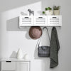 Pre-order SoBuy FHK19-W Kapstok Wandplank Hal Kapstokhaken Hangplank Garderobe met 3 Manden en 4 Haken