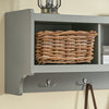 SoBuy FHK28-HG Kapstokken - Wandkapstok - Muur/Wand Kapstok - Wandplank Garderobe met 3 Compartimenten en 4 Dubbele Haken