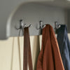 SoBuy FHK28-HG Kapstokken - Wandkapstok - Muur/Wand Kapstok - Wandplank Garderobe met 3 Compartimenten en 4 Dubbele Haken