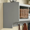 SoBuy FHK28-HG Kapstokken - Wandkapstok - Muur/Wand Kapstok - Wandplank Garderobe met 3 Compartimenten en 4 Dubbele Haken