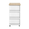 Pre-order SoBuy FKW113-WN Keukentrolley op Wieltjes – Keukenopbergmeubel met Lade en Deurtjes – Wit, 75x46x83 cm