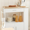 Pre-order SoBuy FKW113-WN Keukentrolley op Wieltjes – Keukenopbergmeubel met Lade en Deurtjes – Wit, 75x46x83 cm