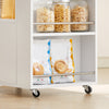 Pre-order SoBuy FKW113-WN Keukentrolley op Wieltjes – Keukenopbergmeubel met Lade en Deurtjes – Wit, 75x46x83 cm