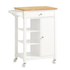 SoBuy FKW46-WN Trolley - Keukentrolley - Serveerwagen - Kast - Servies - Wit