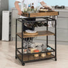 SoBuy FKW56-N SoBuy Trolley met afneembaar dienblad - Keuken - Wijnrek - Glazenhouder