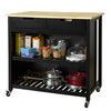 SoBuy FKW74-SCH Keukentrolley op wielen Opbergkast Serveerwage Keukeneiland Dressoir