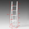 SoBuy FRG101-W Ladderrek - Opbergplank - Boekenplank - Landelijk - Wit