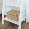 SoBuy FRG101-W Ladderrek - Opbergplank - Boekenplank - Landelijk - Wit