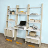 SoBuy FRG111-WN Boekenplank met bureau Wand MDF