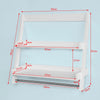 SoBuy FRG117-W Badkamerrek - Handdoekhouder - Badkamerrek voor WandmontageWandplank - Wit