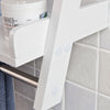 SoBuy FRG117-W Badkamerrek - Handdoekhouder - Badkamerrek voor WandmontageWandplank - Wit