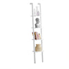 SoBuy FRG15-W Ladderrek - Opbergplank - Decoratie - Veelzijdig - Ladderplank - Boekenkasten