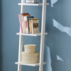 SoBuy FRG15-W Ladderrek - Opbergplank - Decoratie - Veelzijdig - Ladderplank - Boekenkasten