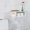 SoBuy FRG175-W Toiletrolhouder Toiletpapierhouder Toiletpapier Legplank voor tijdschriften