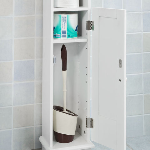 SoBuy FRG177-W Toiletrolhouder Toiletpapier Badkamermeubel - Wit