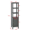 SoBuy FRG205-DG Badkamerkast Hoge kast voor in de badkamer - Badkamermeubel - Donkergrijs