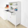 SoBuy FSB26-W Keukenkast | Wijnkast | Wijnrek | Dressoir | Buffetkast | Wit