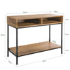 SoBuy FSB41-F – Industriële Console Tafel met 2 Open Vakken – Haltafel, Bijzettafel, Side Table