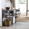 SoBuy FSB42-Q Consoletafel End of Sofa Sideboard Side Table met 2 opbergplanken