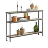SoBuy FSB49-PZ Smalle Industriële Console Tafel met 3 Open Planken – Haltafel / Banktafel – 120×20×77 cm, Metaal & Hout