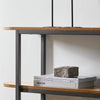 SoBuy FSB67-WS Console Tafel - Entreetafel - Bijzettafel - Wandtafel - Haltafel met 2 Opbergvakken - Stalen Frame