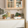 SoBuy FSB75-WN Dressoir, Buffetkast, Keukenkast, Ladekast, Consolekast, Hoekkast, Multifunctionele Kast met 3 Deuren en 2 Lades