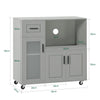 SoBuy FSB78-HG Magnetronkast | Magnetronrek | Ovenkast | Dressoir | Keukenrek Keukenkast met 1 Lade, 1 Compartiment, 3 Deuren