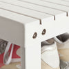 SoBuy FSR02-K-W Schoenenopberger Schoenenrek Smalle bank Wit