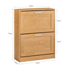 SoBuy FSR137-N schoenenrek schoenenrek schoenenrek met 2 kleppen schoenenrek smal schoenencommode