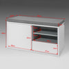 SoBuy FSR37-W Schoenenbank Schoenenrek Schoenenkast Bed Bank met Zitkussen Wit