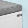 SoBuy FSR37-W Schoenenbank Schoenenrek Schoenenkast Bed Bank met Zitkussen Wit
