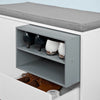 SoBuy FSR37-W Schoenenbank Schoenenrek Schoenenkast Bed Bank met Zitkussen Wit